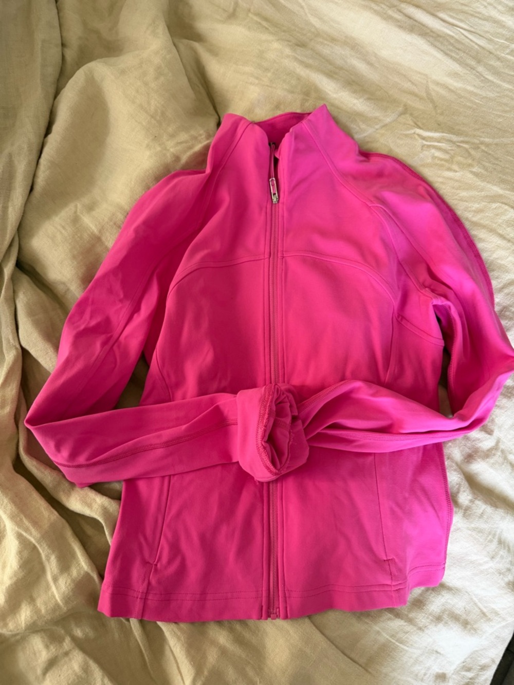 lululemon athletica Bright Pink Full-Zip Bomber Jacket